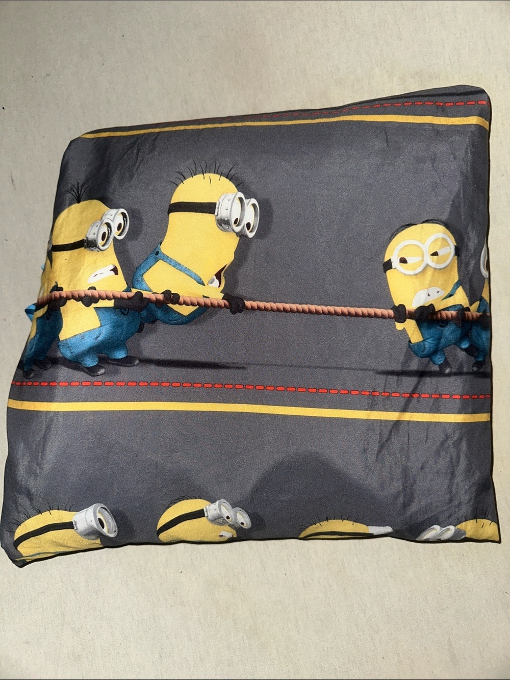 Vintage Collectible Universal Gray Bedding Flat Sheet with Despicable Me